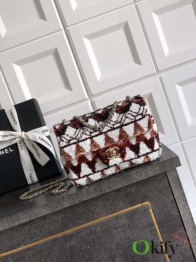 Okify CC Red Sequin Bag 20cm - 1