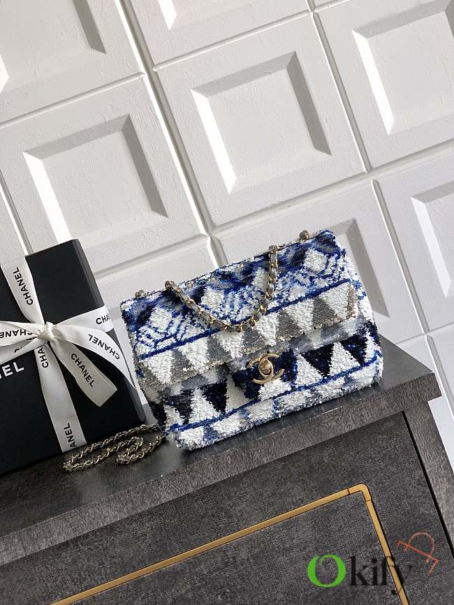 Okify CC Blue Sequin Bag 20cm - 1