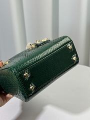 Okify Dior Lady Bag In Python Green 17cm - 6