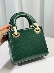 Okify Dior Lady Bag In Python Green 17cm - 3