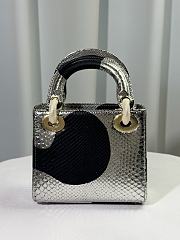 Okify Dior Lady Bag In Python Black And Silver 17cm - 4
