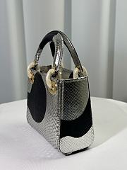 Okify Dior Lady Bag In Python Black And Silver 17cm - 3