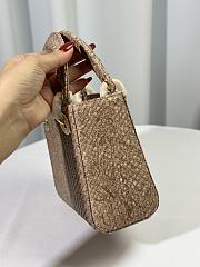Okify Dior Lady Bag In Python Beige 17cm - 5