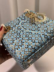 Okify Dior Lady Bag In Python Blue 17cm - 5