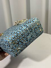 Okify Dior Lady Bag In Python Blue 17cm - 4