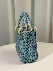 Okify Dior Lady Bag In Python Blue 17cm - 2