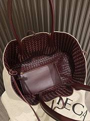 Okify Bottega Veneta Large Pinacoteca Tote Bag In Dark Red 43x17.5x23cm - 4