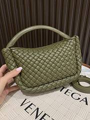 Okify Bottega Veneta Small Cobble Top Handle Bag In Green 23x11x8cm - 5
