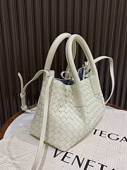 Okify Bottega Veneta Small Pinacoteca Tote Bag In White 24x12x15cm - 4