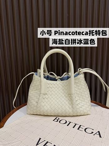 Okify Bottega Veneta Small Pinacoteca Tote Bag In White 24x12x15cm