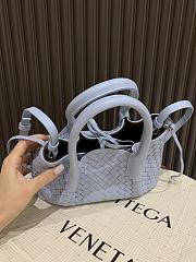 Okify Bottega Veneta Small Pinacoteca Tote Bag In Blue 24x12x15cm - 3