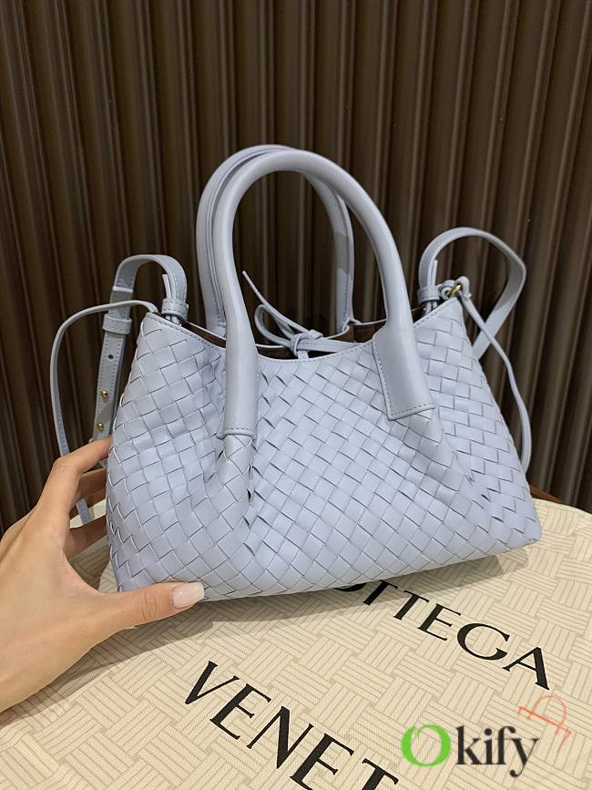 Okify Bottega Veneta Small Pinacoteca Tote Bag In Blue 24x12x15cm - 1