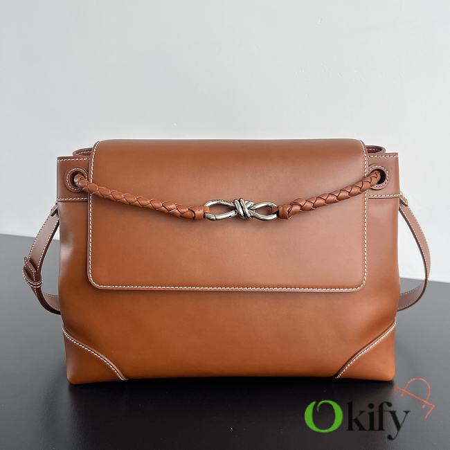 Okify Bottega Veneta Andiamo Messenger Bag In Brown 37x26x13cm  - 1