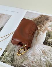 Okify Fendi Mini Mamma Baguette Bag In Brown 10x3x7cm - 5