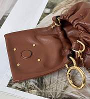 Okify Fendi Mini Mamma Baguette Bag In Brown 10x3x7cm - 4