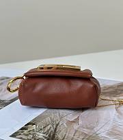 Okify Fendi Mini Mamma Baguette Bag In Brown 10x3x7cm - 2