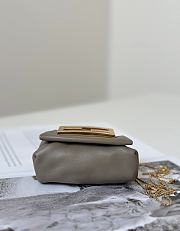 Okify Fendi Mini Mamma Baguette Bag In Gray 10x3x7cm - 6