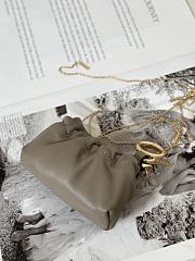 Okify Fendi Mini Mamma Baguette Bag In Gray 10x3x7cm - 3