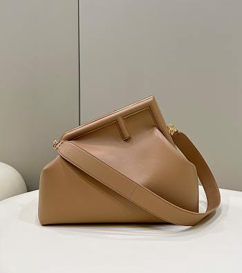 Okify Fendi First Medium Bag In Beige 32.5x15x23.5cm