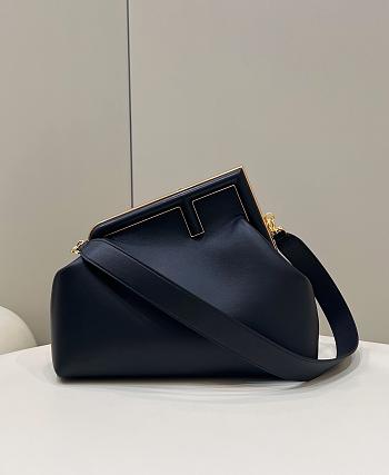 Okify Fendi First Medium Bag In Black 32.5x15x23.5cm
