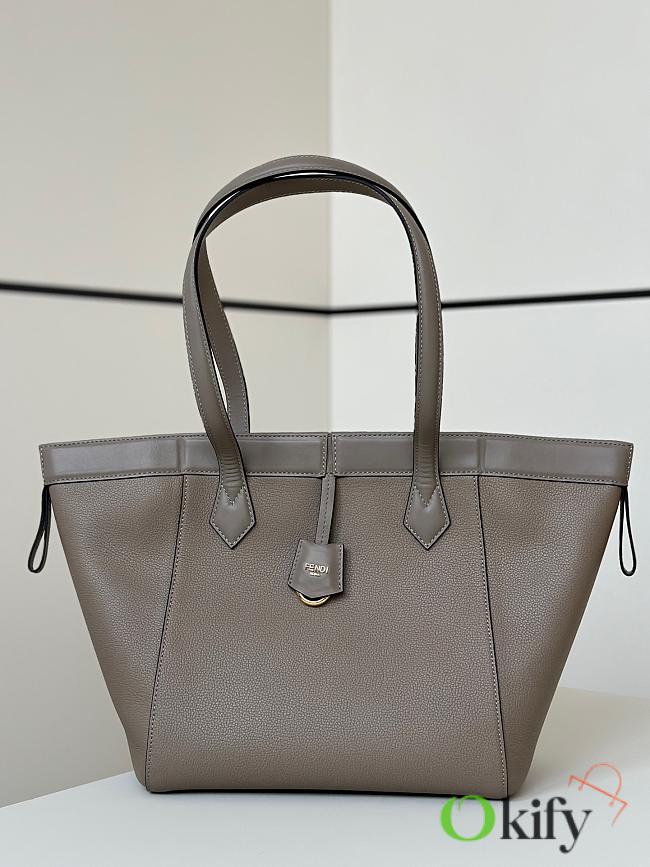 Okify Fendi Origami Medium Bag In Gray 27x15x27cm - 1