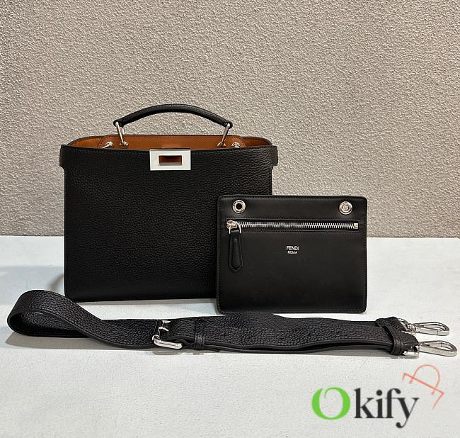 Okify Fendi ISeeU Bag In Black 26x8x20cm - 1