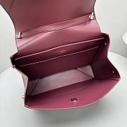 Okify Balenciaga Nano Hand Bag Medium In Red Burgundy 28x24x13cm - 3