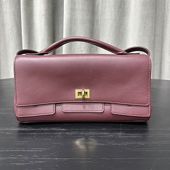 Okify Balenciaga Bel Air Clutch Bag In Red 27x14x5cm