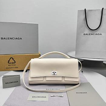 Okify Balenciaga Bel Air Clutch Bag In White 27x14x5cm