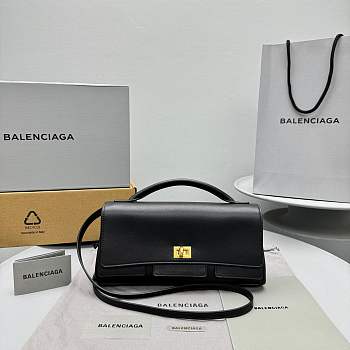 Okify Balenciaga Bel Air Clutch Bag In Black 27x14x5cm
