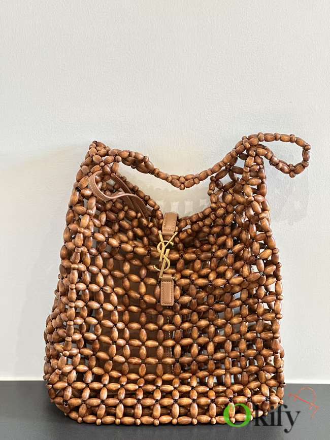 Okify YSL LE 5 À 7 Bag In Wood Beads 30x35x10cm  - 1