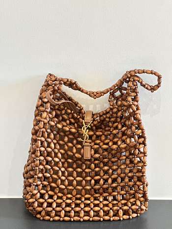 Okify YSL LE 5 À 7 Bag In Wood Beads 30x35x10cm 