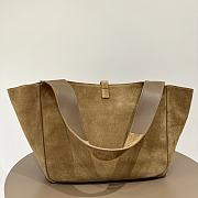 Okify YSL LE 5 À 7 Bea Tote Bag In Brown Suede 50x28x18cm - 3