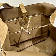 Okify YSL LE 5 À 7 Bea Tote Bag In Brown Suede 50x28x18cm - 2