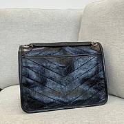 Okify YSL Niki Medium Bag In Vintage Leather With Silver Hardware 28x20x8cm - 5