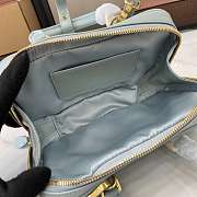 Okify MiuMiu Small Arcadie Leather Bag In Blue 22x10.5x7.5cm - 2