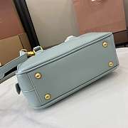 Okify MiuMiu Mini Arcadie Leather Bag In Blue 19x10x5cm - 5