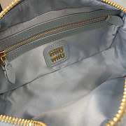 Okify MiuMiu Mini Arcadie Leather Bag In Blue 19x10x5cm - 2