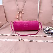 Okify MiuMiu Pink Suede Pouch 22x9x9cm - 1