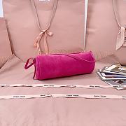 Okify MiuMiu Pink Suede Pouch 22x9x9cm - 4