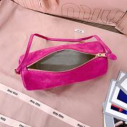 Okify MiuMiu Pink Suede Pouch 22x9x9cm - 2