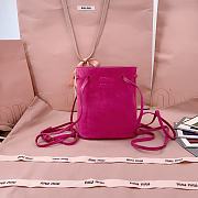 Okify MiuMiu Pink Suede Pouch 17x14x6cm - 1