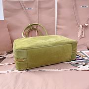 Okify MiuMiu Suede Beau Bag In Green 34x23x12cm - 5