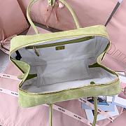 Okify MiuMiu Suede Beau Bag In Green 34x23x12cm - 4