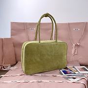 Okify MiuMiu Suede Beau Bag In Green 34x23x12cm - 3