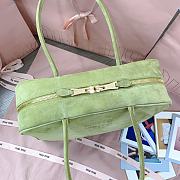 Okify MiuMiu Suede Beau Bag In Green 34x23x12cm - 2