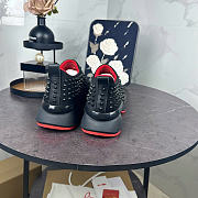 Okify Christian Louboutin Spike Sneakers In Black  - 6