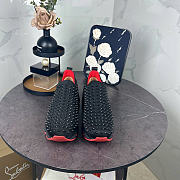 Okify Christian Louboutin Spike Sneakers In Black  - 2