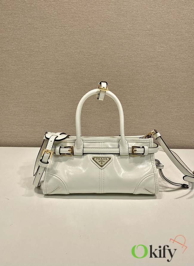 Okify Prada Mini Bonnie Bag In White 23.5x12x9cm  - 1