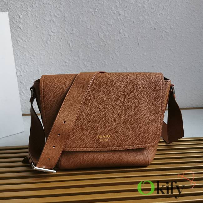 Okify Prada Messenger Bag In Brown 22x22x12cm - 1